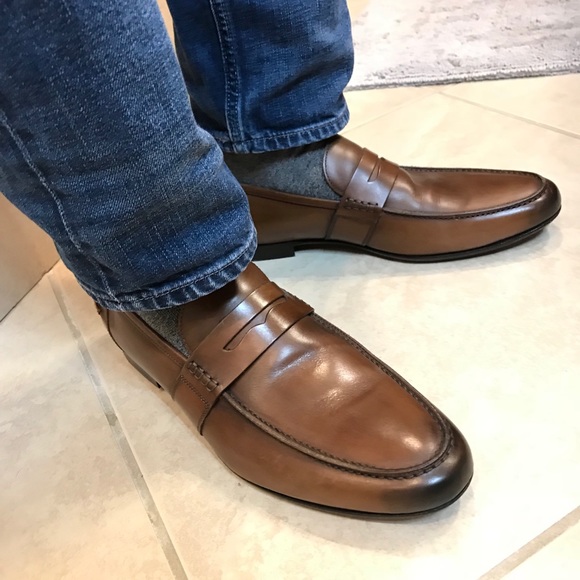 M Gemi Other - MGemi Mens Italian leather hardly worn loafers.